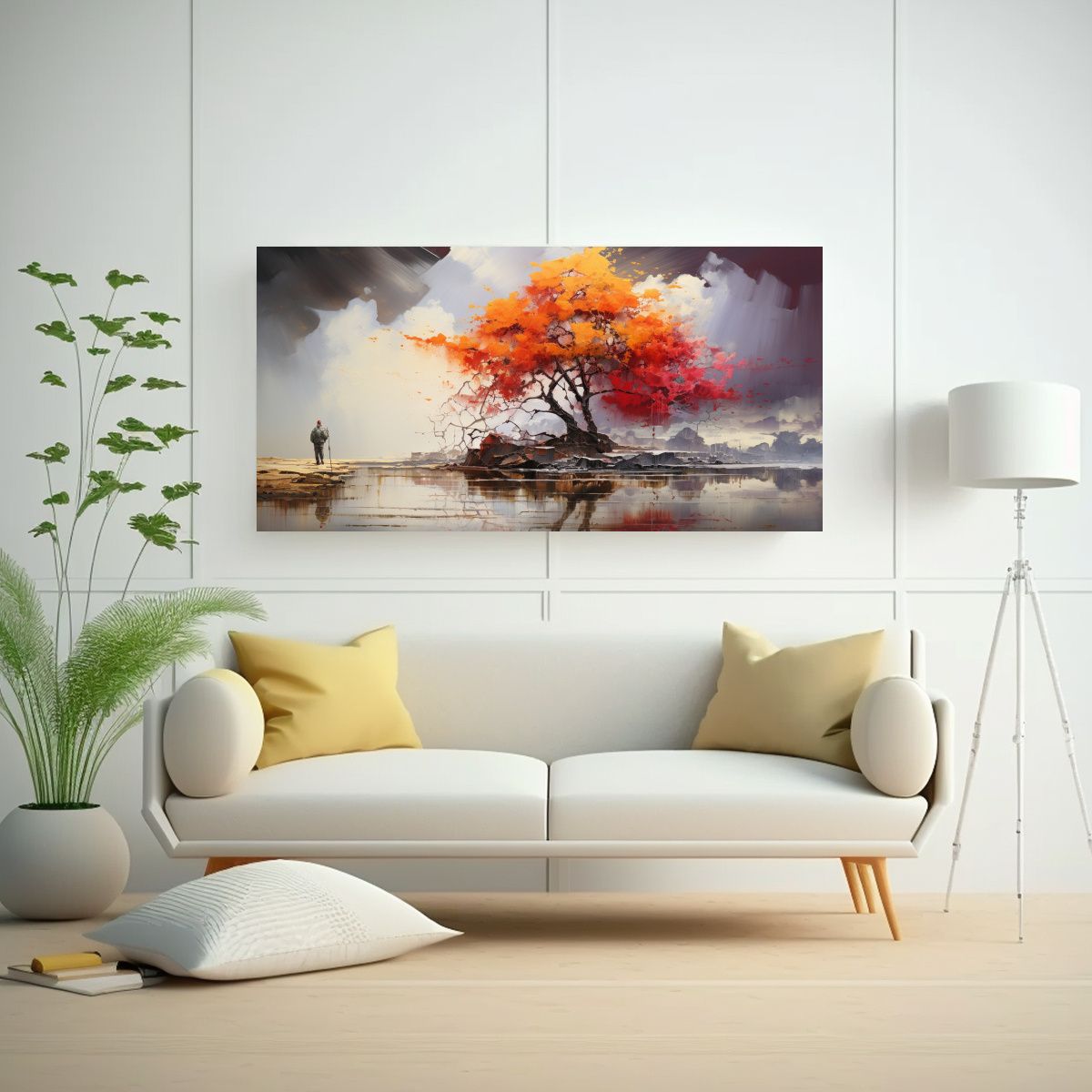 GENERICO - Pinturas De Paisajes Abstractos En Lienzo Regalo 100x50 Cm