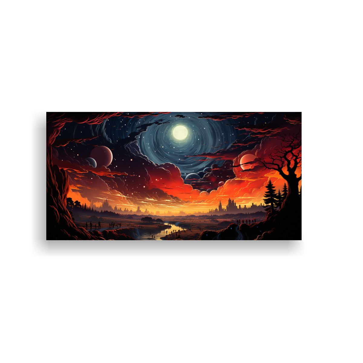 GENERICO - Pintura Decorativa Estilo Cómic Arte De Pared 80x40 Cm