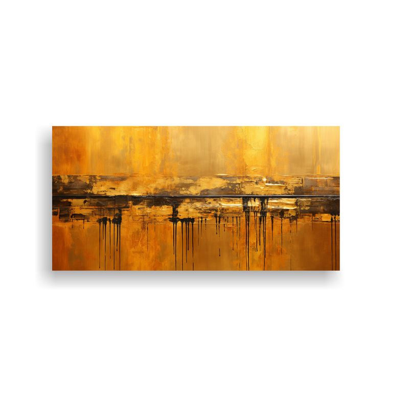 GENERICO - Pintura Abstracta En Lienzo De Tela Acuarela 100x50 Cm
