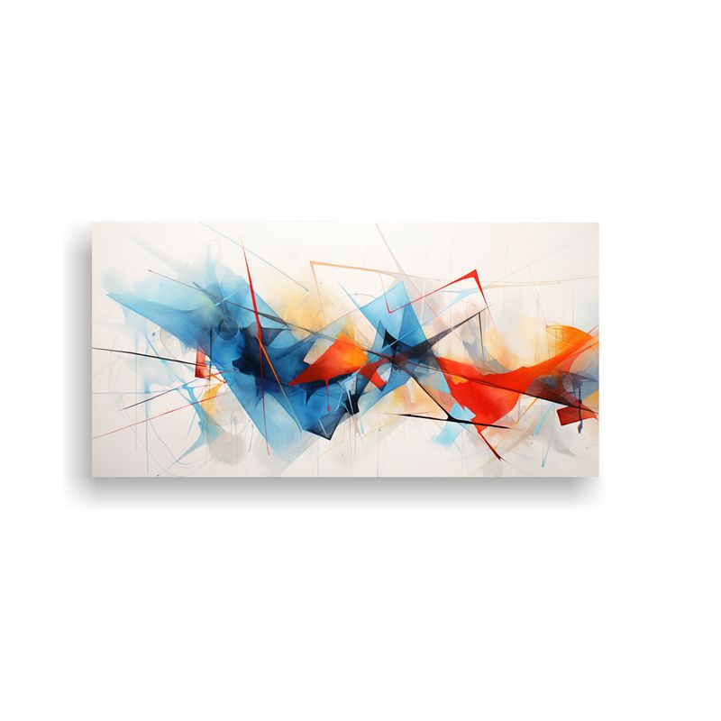 GENERICO - Pintura Abstracta En Acuarela Composición 80x40 Cm