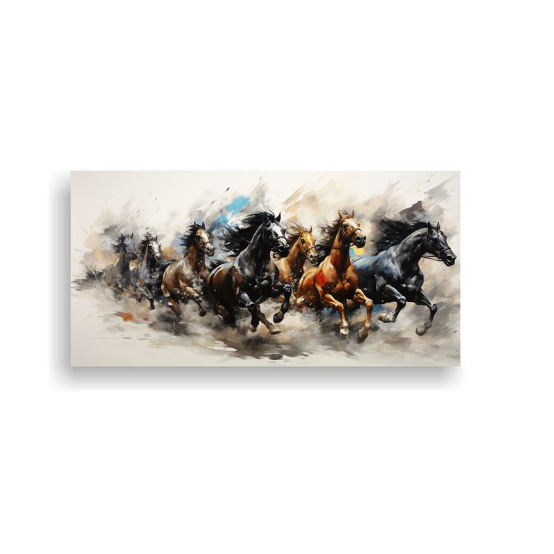 GENERICO - Cuadros De Caballos Abstractos Estilo Street Art 80x40 Cm