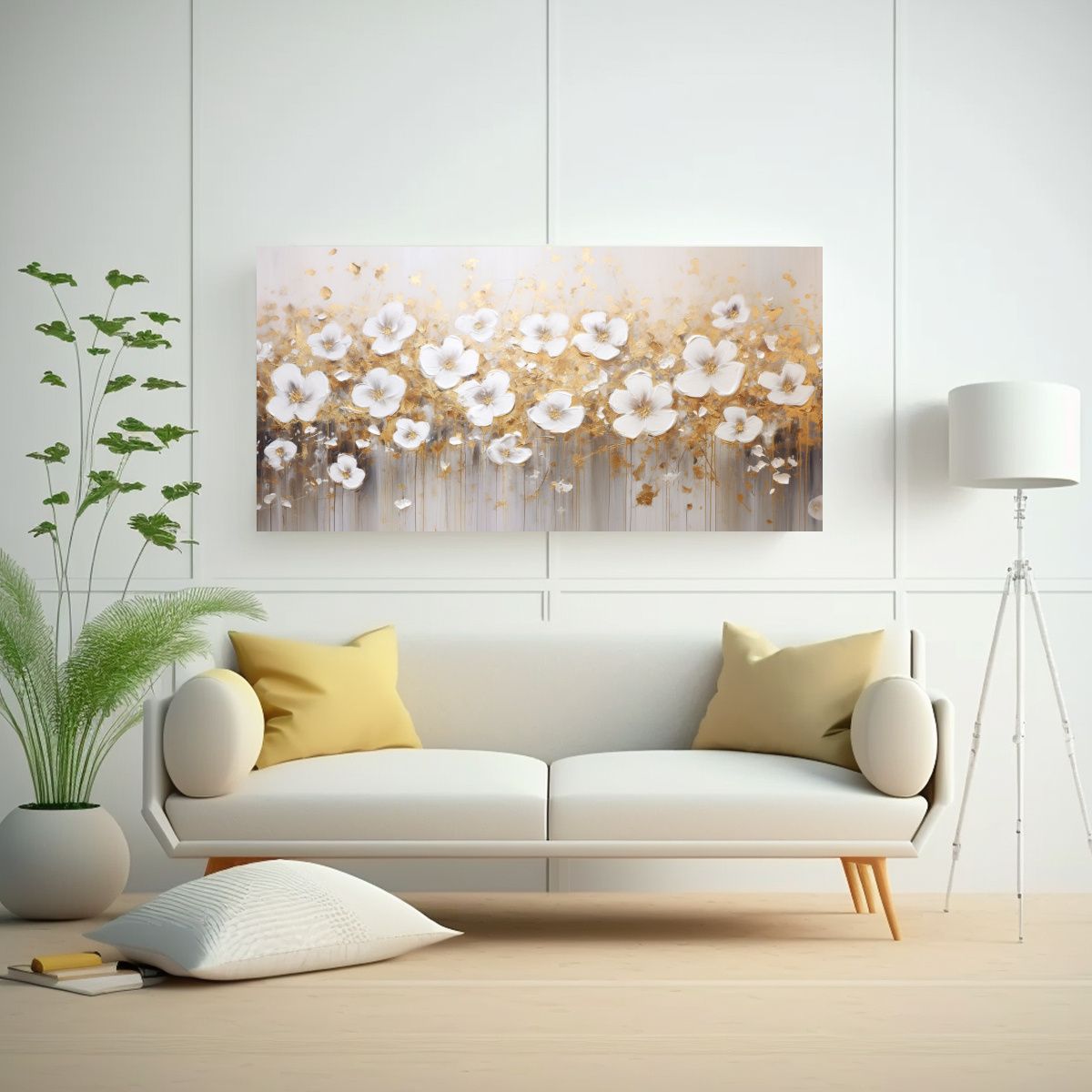 GENERICO - Pintura Acrílica Duradera En Blanco Con 80x40 Cm