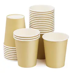 GENERICO - 50 Vasos De Papel Desechables De Gran Capacidad De 200 Ml