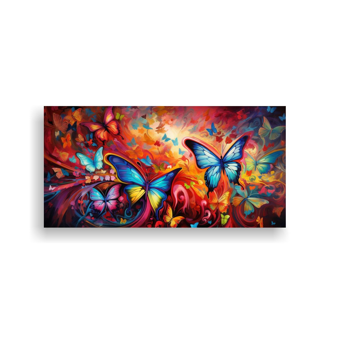 GENERICO - Cuadros De Mariposas Abstractas Belleza En Lienzo 100x50 Cm