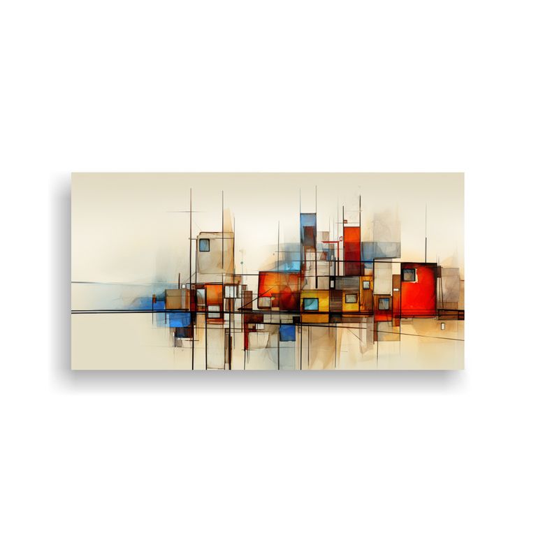 GENERICO - Pinturas Decorativas Abstractas Minimalistas 100x50 Cm