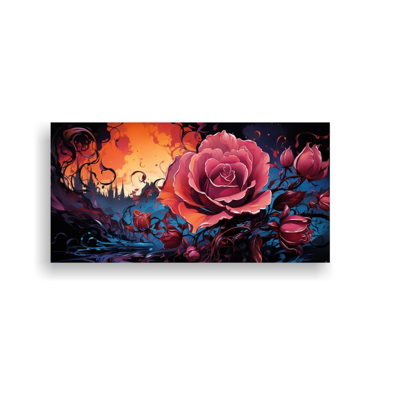 GENERICO - Pintura Decorativa Estilo Graffiti Con Fondo De 80x40 Cm