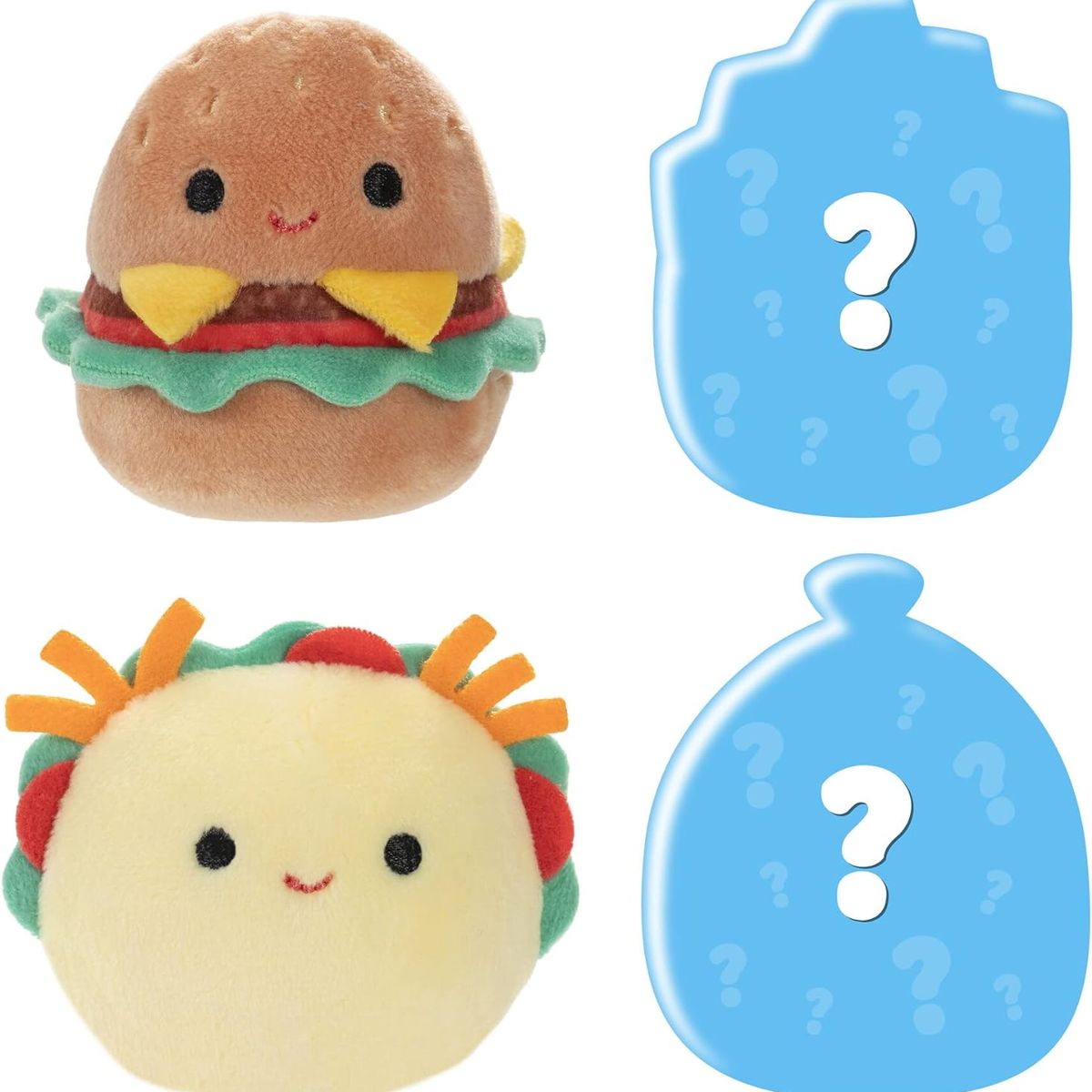 SQUISHMALLOWS - Pack De 4 Peluches 5 Centímetros Squishville Squishmallows.