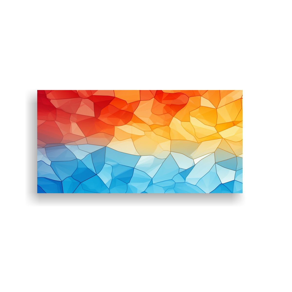 GENERICO - Cuadro Abstracto De Cocina Con Paleta De Colores 60x30 Cm