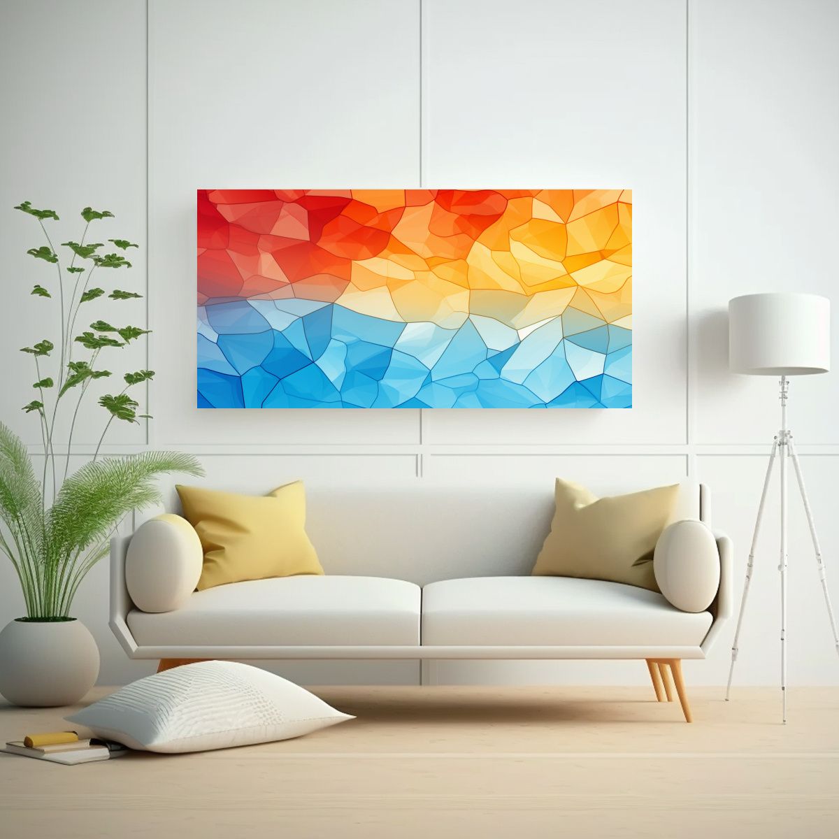 GENERICO - Cuadro Abstracto De Cocina Con Paleta De Colores 60x30 Cm