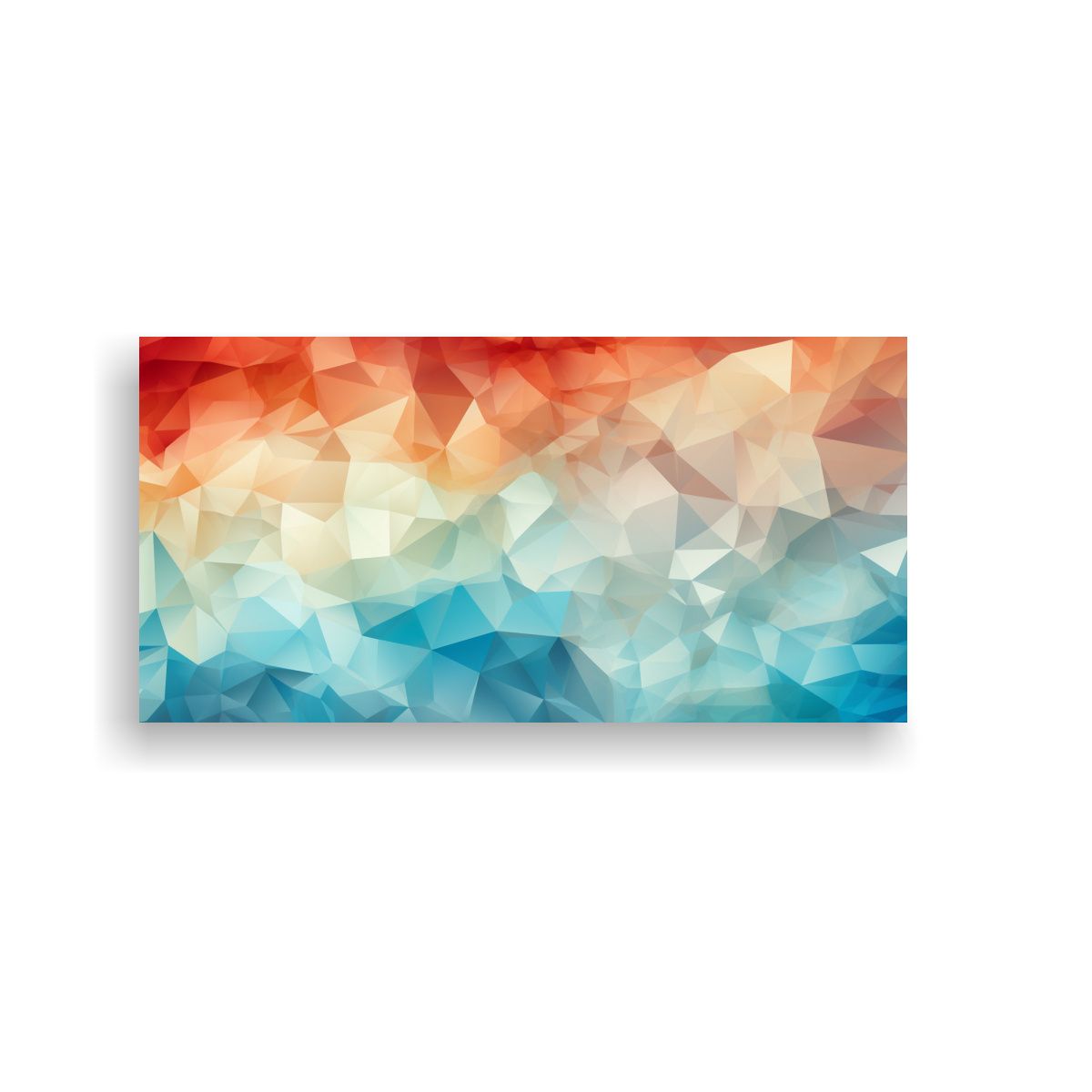 GENERICO - Arte Abstracto Con Paleta De Colores Triádica En 100x50 Cm