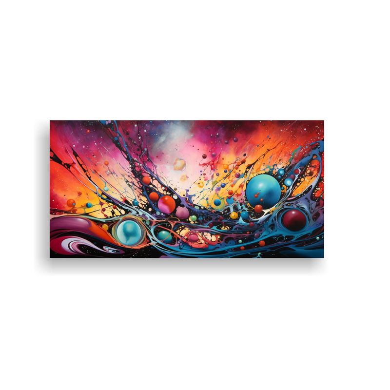GENERICO - Cuadro Abstracto De Comedor Con Fusión De 100x50 Cm