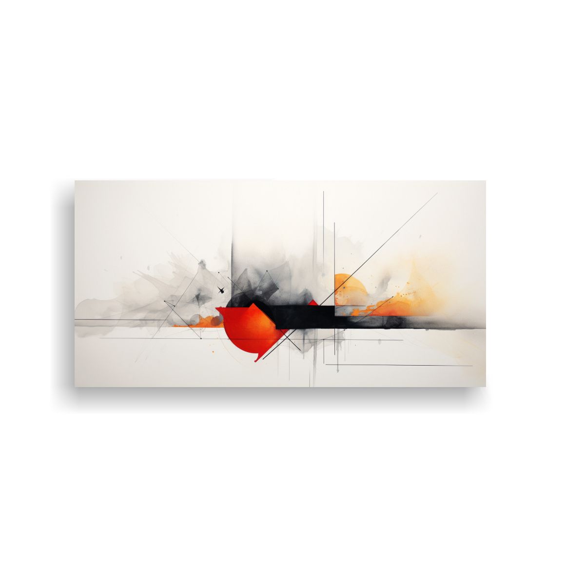 GENERICO - Pintura Abstracta Minimalista En Lienzo 100x50 Cm