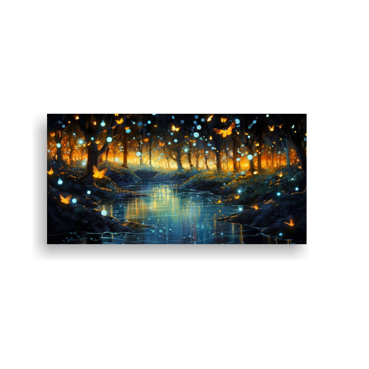 GENERICO - Cuadro Abstracto De Calidez Resplandor De 100x50 Cm