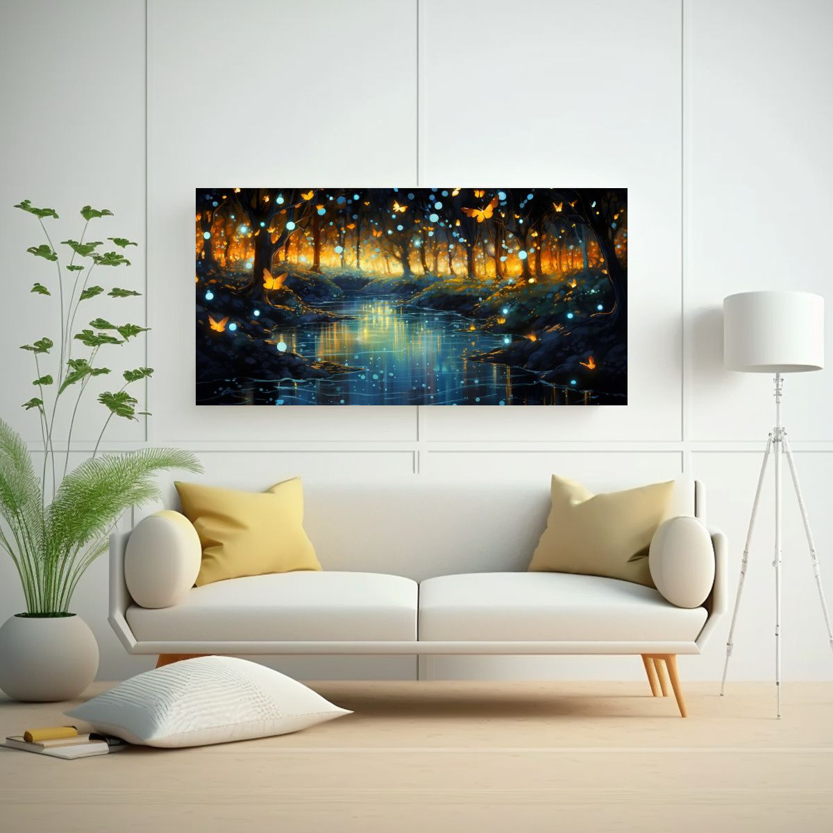 GENERICO - Cuadro Abstracto De Calidez Resplandor De 100x50 Cm