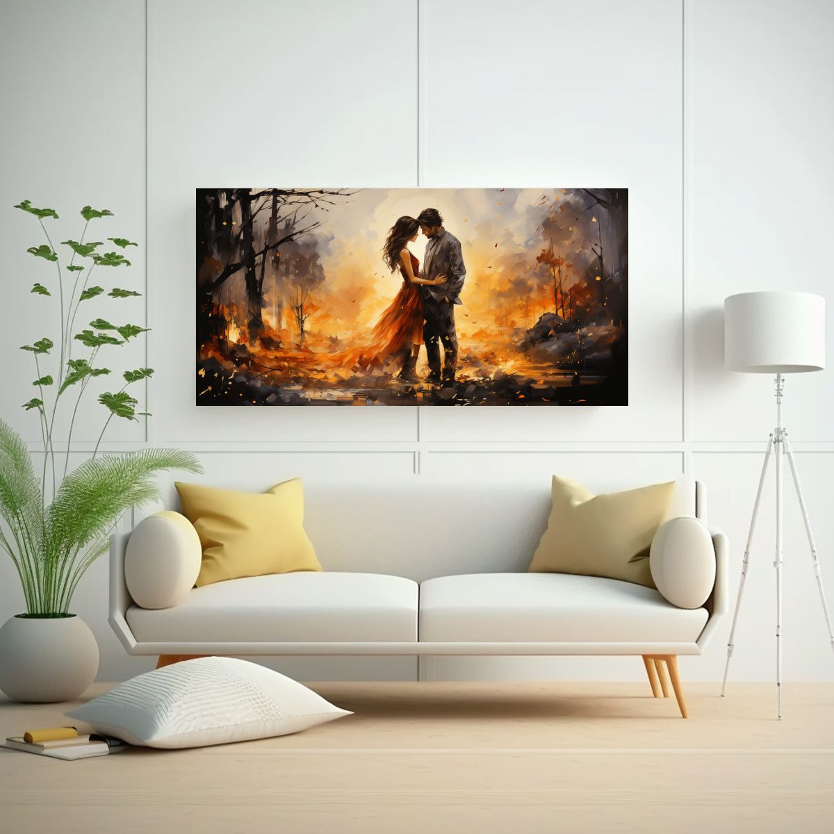 GENERICO - Arte De Pared Impreso Mural Noche Que Nos 60x30 Cm