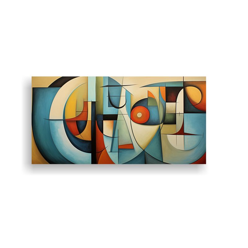 GENERICO - Pinturas Abstractas Inspiradas En El Cubismo 60x30 Cm