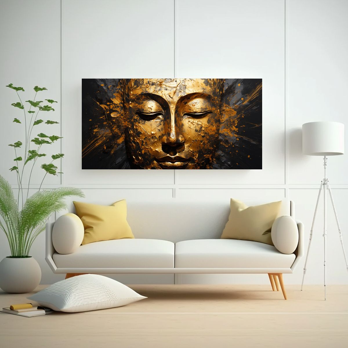 GENERICO - Cuadro De Fotografía Regalo Buddha Oil Abstracto 80x40 Cm