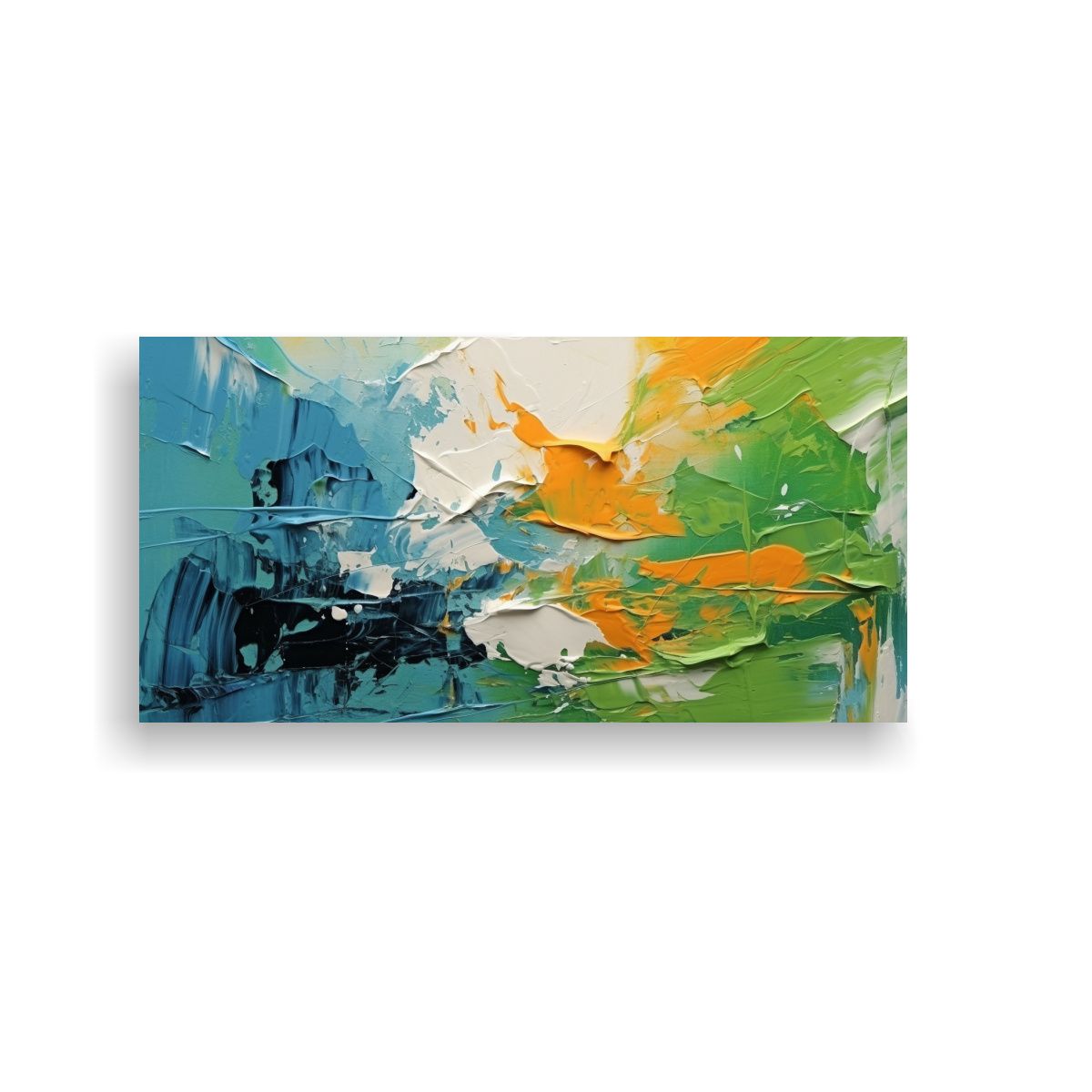 GENERICO - Pintura Abstracta De Aceite Cuadro Calidos 60x30 Cm