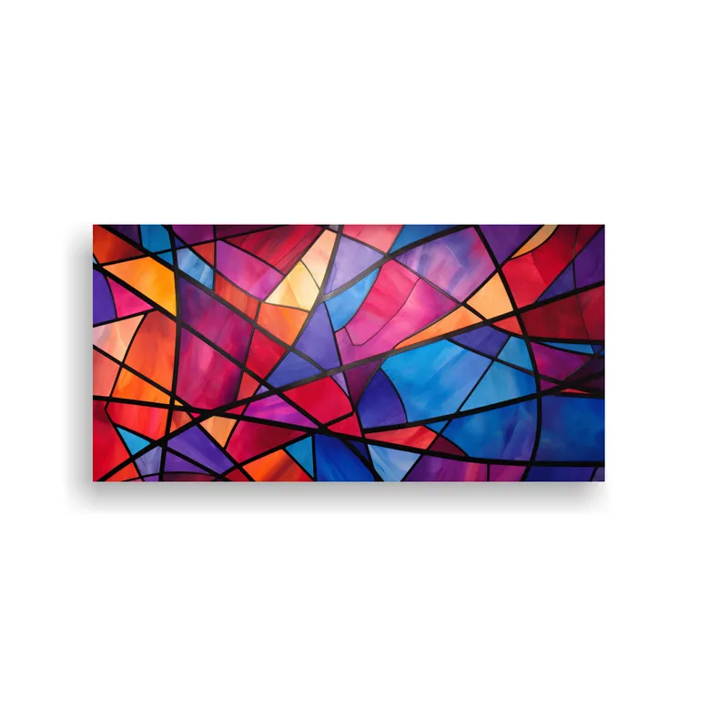 GENERICO - Escenario Abstracto Inspirado En Vidrieras 60x30 Cm