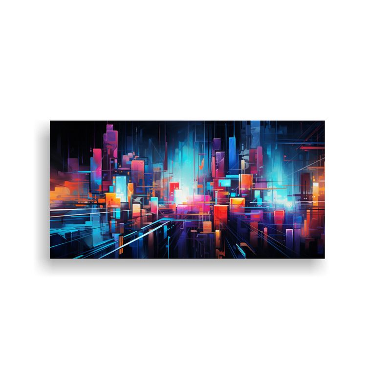 GENERICO - Cuadro Abstracto De Diseño Inspirado En La 80x40 Cm
