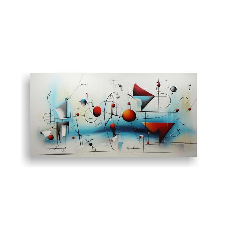 GENERICO - Pintura Marina Abstracta Para Decoración Canva 80x40 Cm