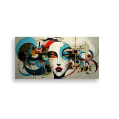 GENERICO - Cuadro Abstracto Urbano Pinturas Decorativas 100x50 Cm