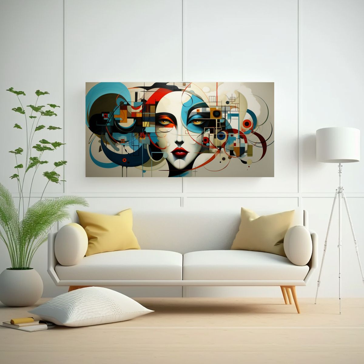 GENERICO - Cuadro Abstracto Urbano Pinturas Decorativas 100x50 Cm