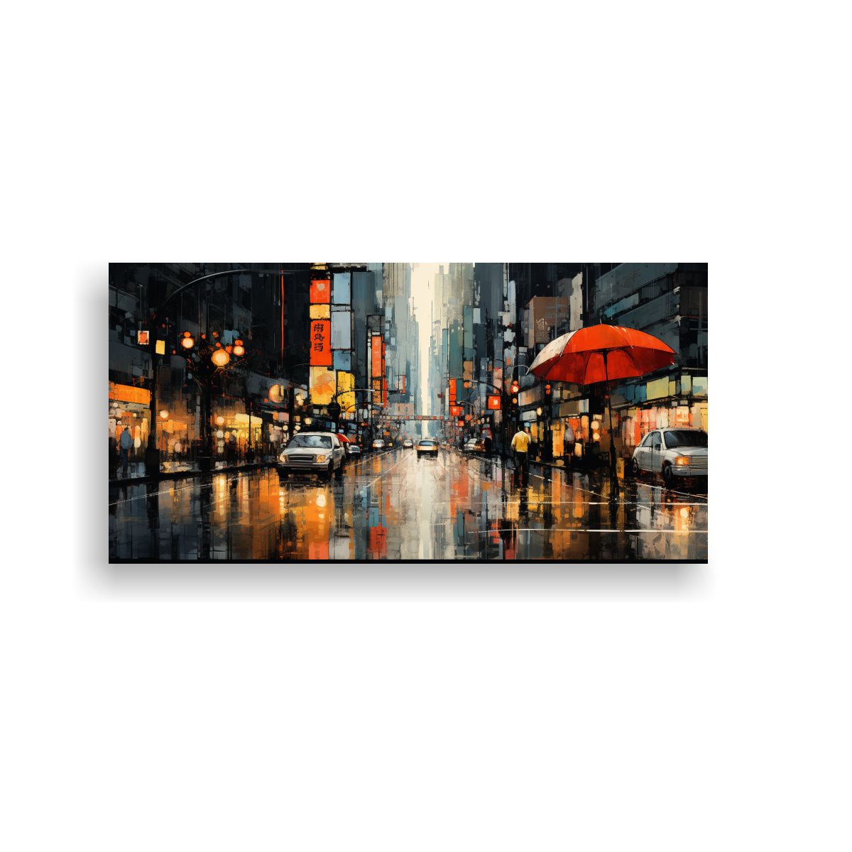 GENERICO - Tela En Bastidor Diseño Abstracto Dinámico 60x30 Cm