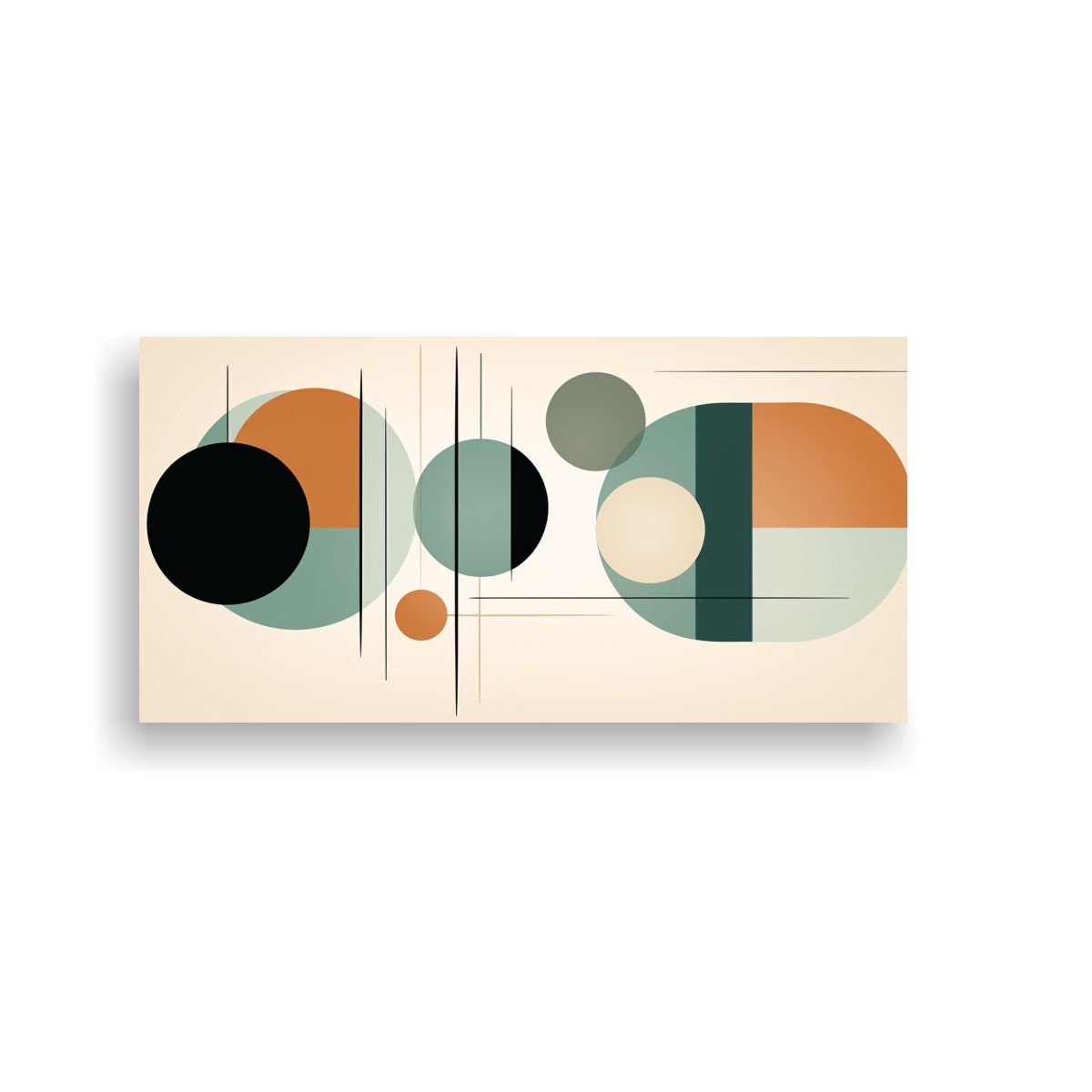 GENERICO - Pintura Acuarela Abstracta Contemporánea 100x50 Cm