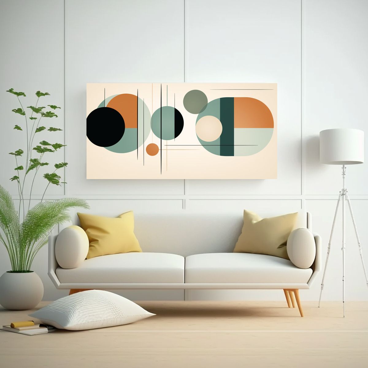 GENERICO - Pintura Acuarela Abstracta Contemporánea 100x50 Cm