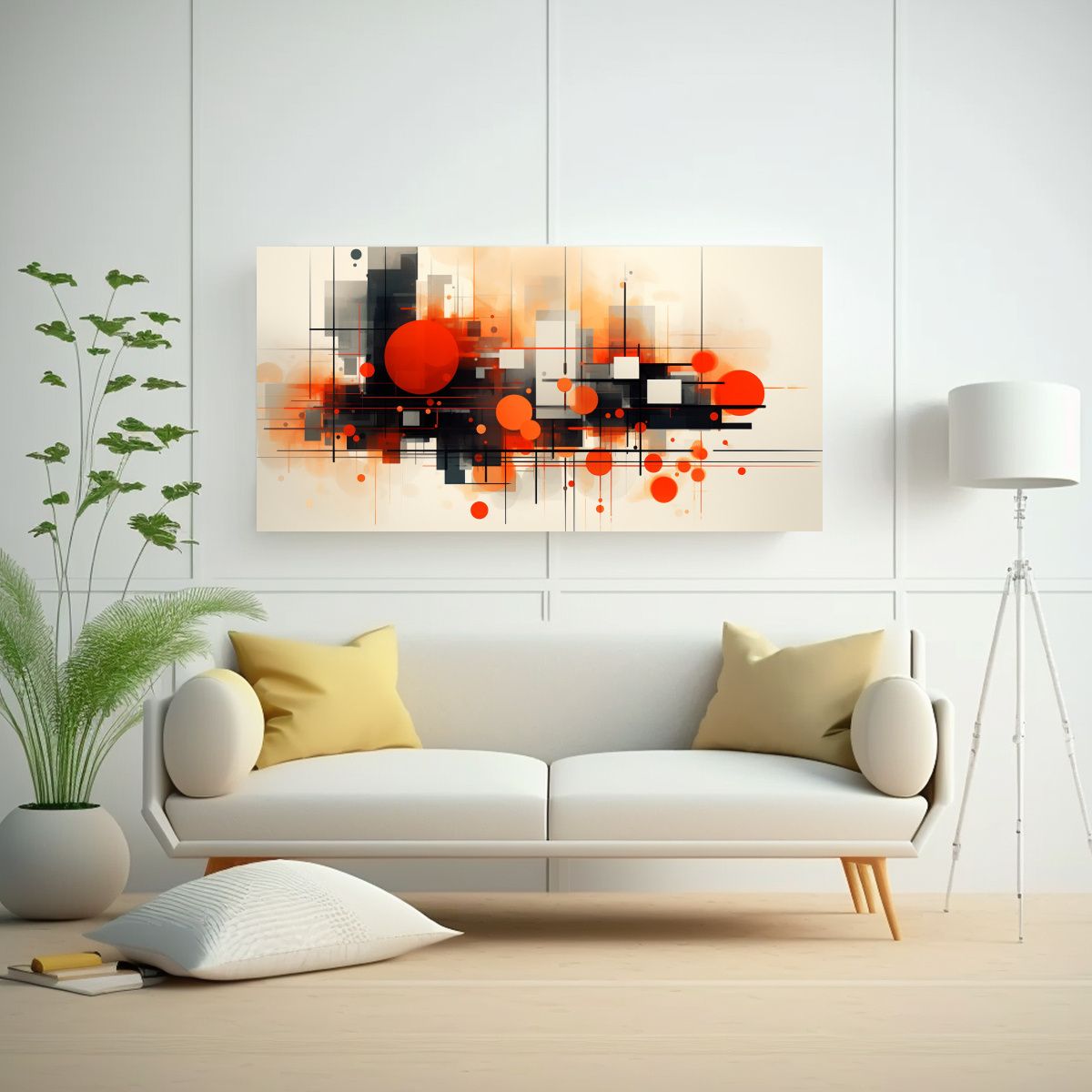 GENERICO - Pintura Mural Minimalista De Arquitectura Urbana 80x40 Cm