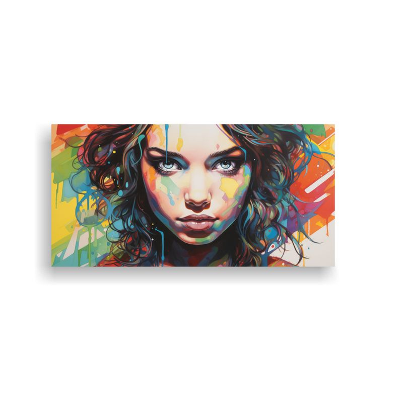 GENERICO - Tela En Bastidor Diseño Motivo De Una Chica 60x30 Cm
