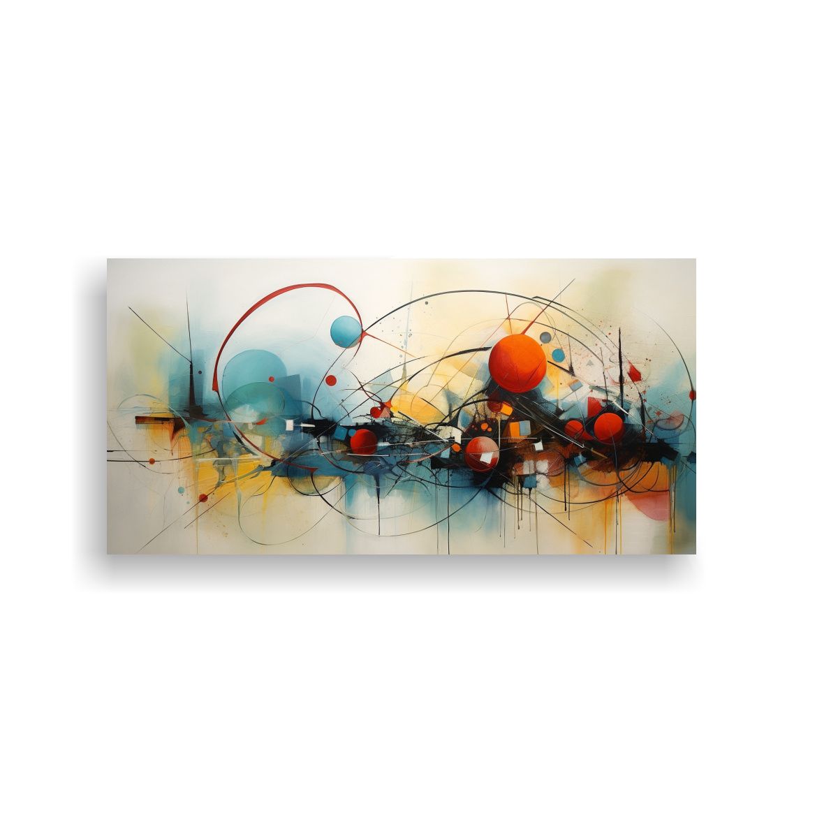 GENERICO - Cuadro Impreso Abstracto Decorativo Llamativo 60x30 Cm