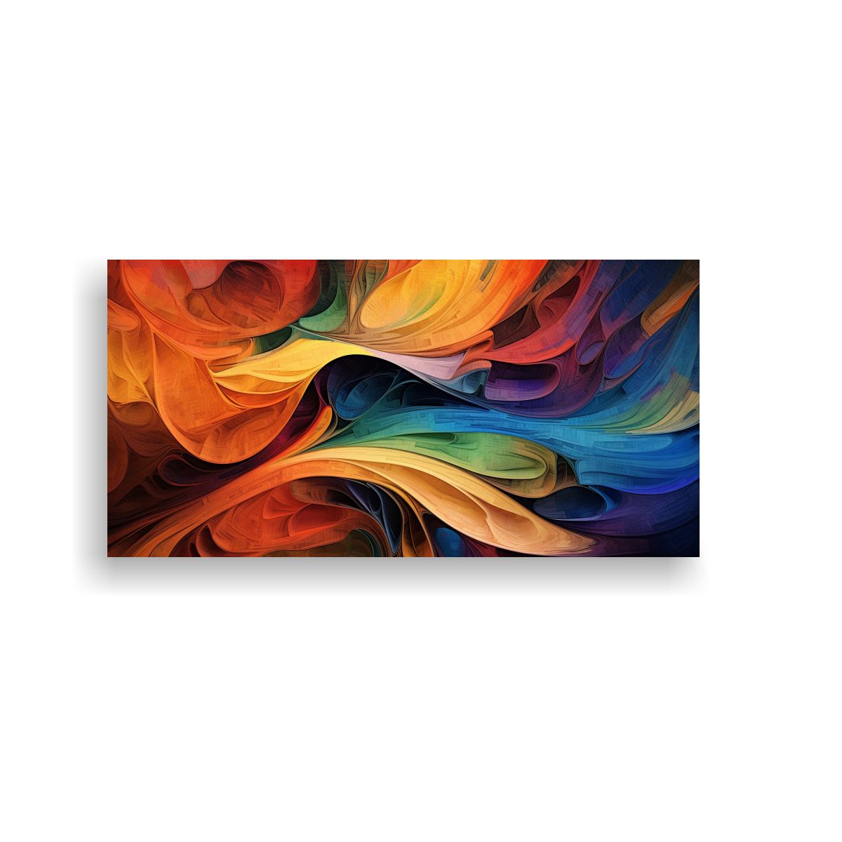 GENERICO - Pintura Abstracta Multicolor Decorativa Con 100x50 Cm