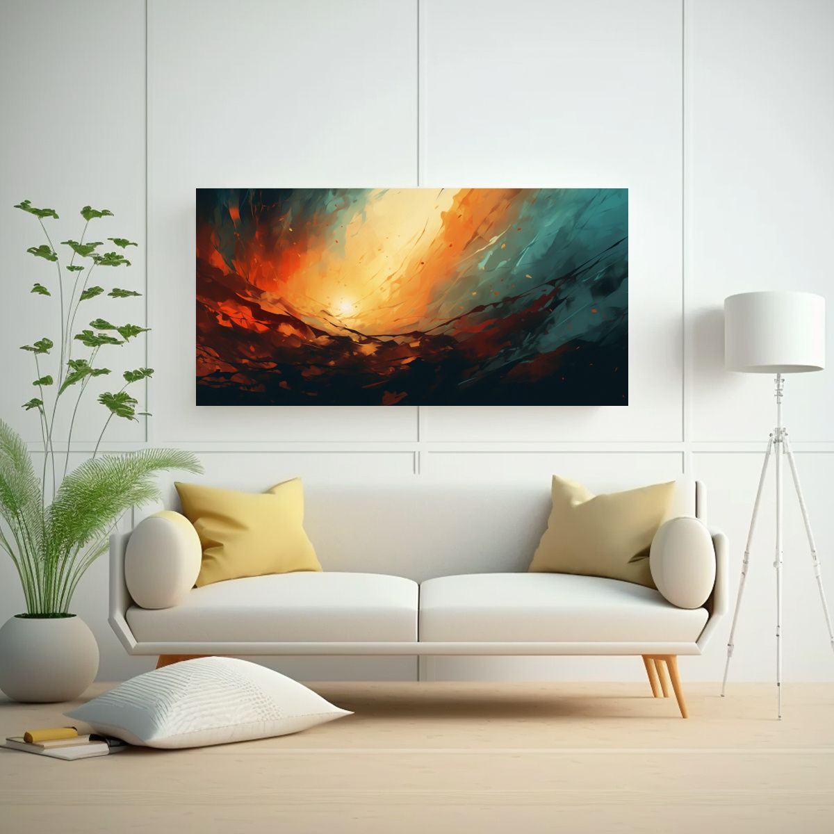 GENERICO - Pinturas Decorativas Abstractas Arte Imagen 100x50 Cm