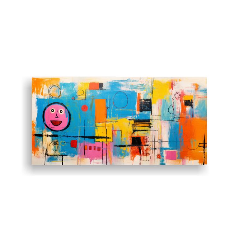 GENERICO - Cuadro Decorativo Moderno De Arte Abstracto 80x40 Cm