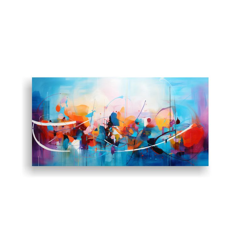 GENERICO - Lienzo Abstracto De Alta Calidad Para Decoración 100x50 Cm