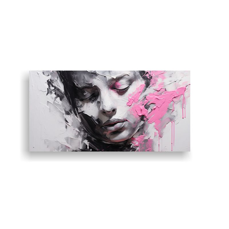 GENERICO - Cuadro Decorativo Composición Facial 80x40 Cm