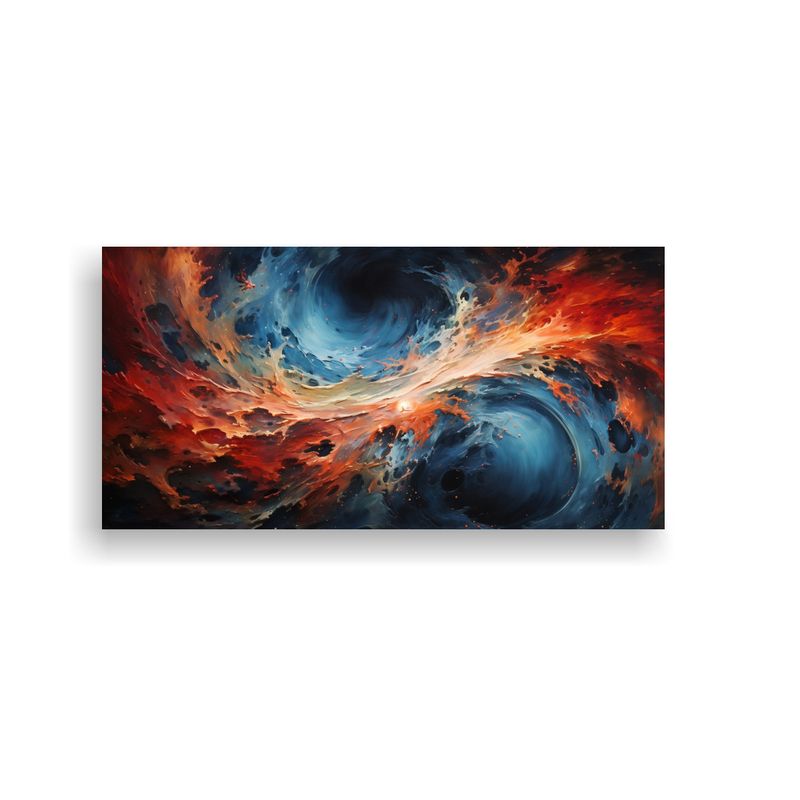 GENERICO - Cuadro Tema Salon Whirling Galaxias Abstractas 100x50 Cm