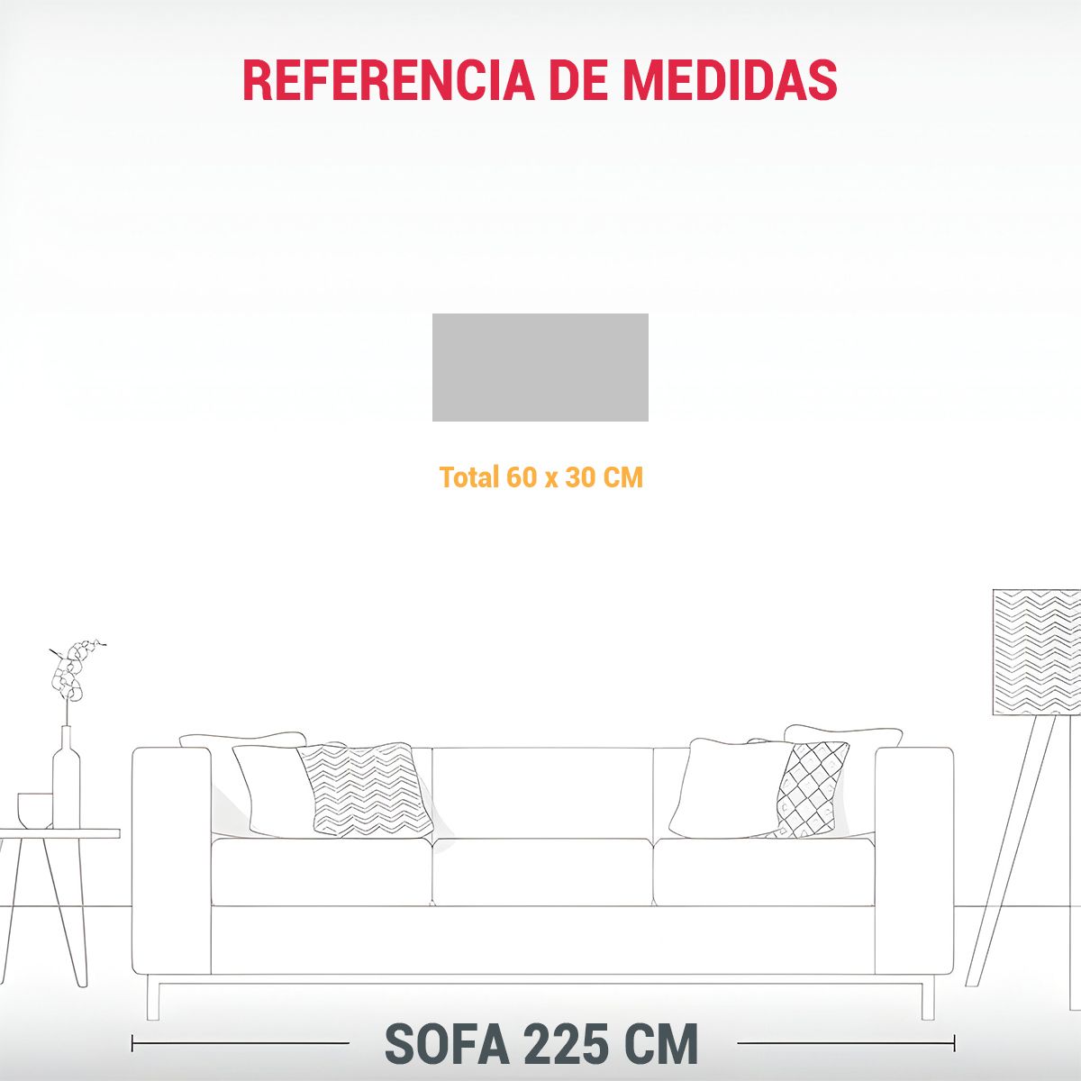 GENERICO - Cuadro De Inspiración Para Comedor Patrones 60x30 Cm