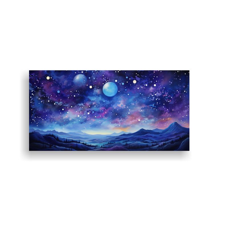 GENERICO - Lienzo De Tela Cuadro Estrellada En Profundo 60x30 Cm.
