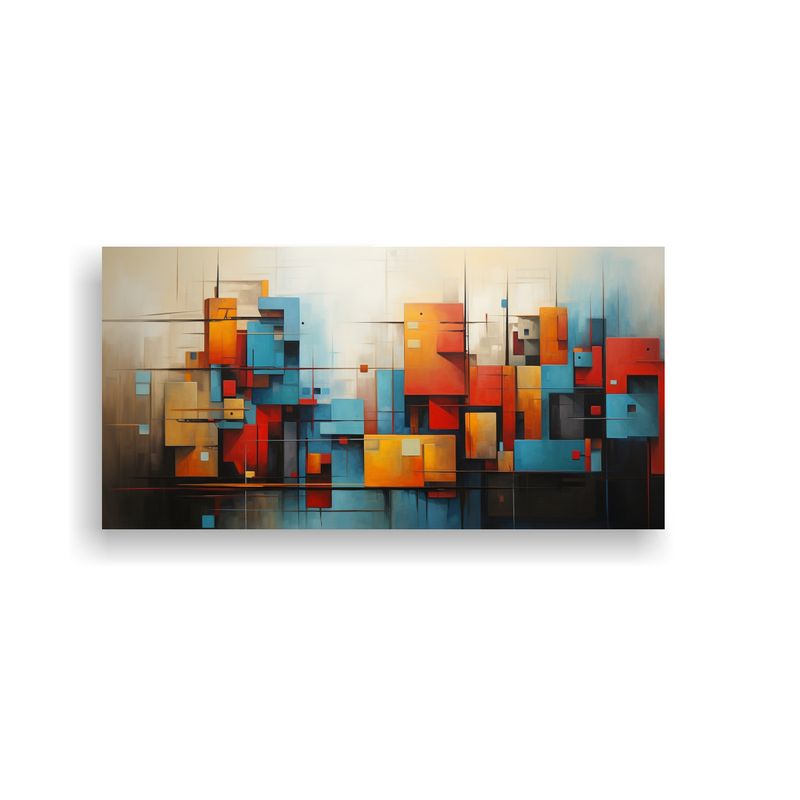 GENERICO - Cuadros Abstractos De Colores Alegres Para Decorar 80x40 Cm