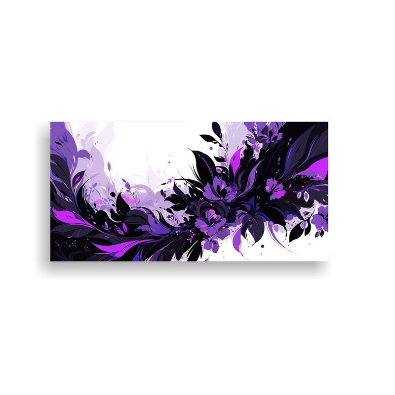 GENERICO - Cuadros Decorativos Inspiradores Canva Púrpura Y 100x50 Cm