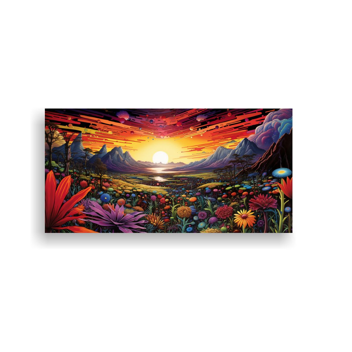 GENERICO - Pintura En Bastidor Abstracción Paisaje 60x30 Cm