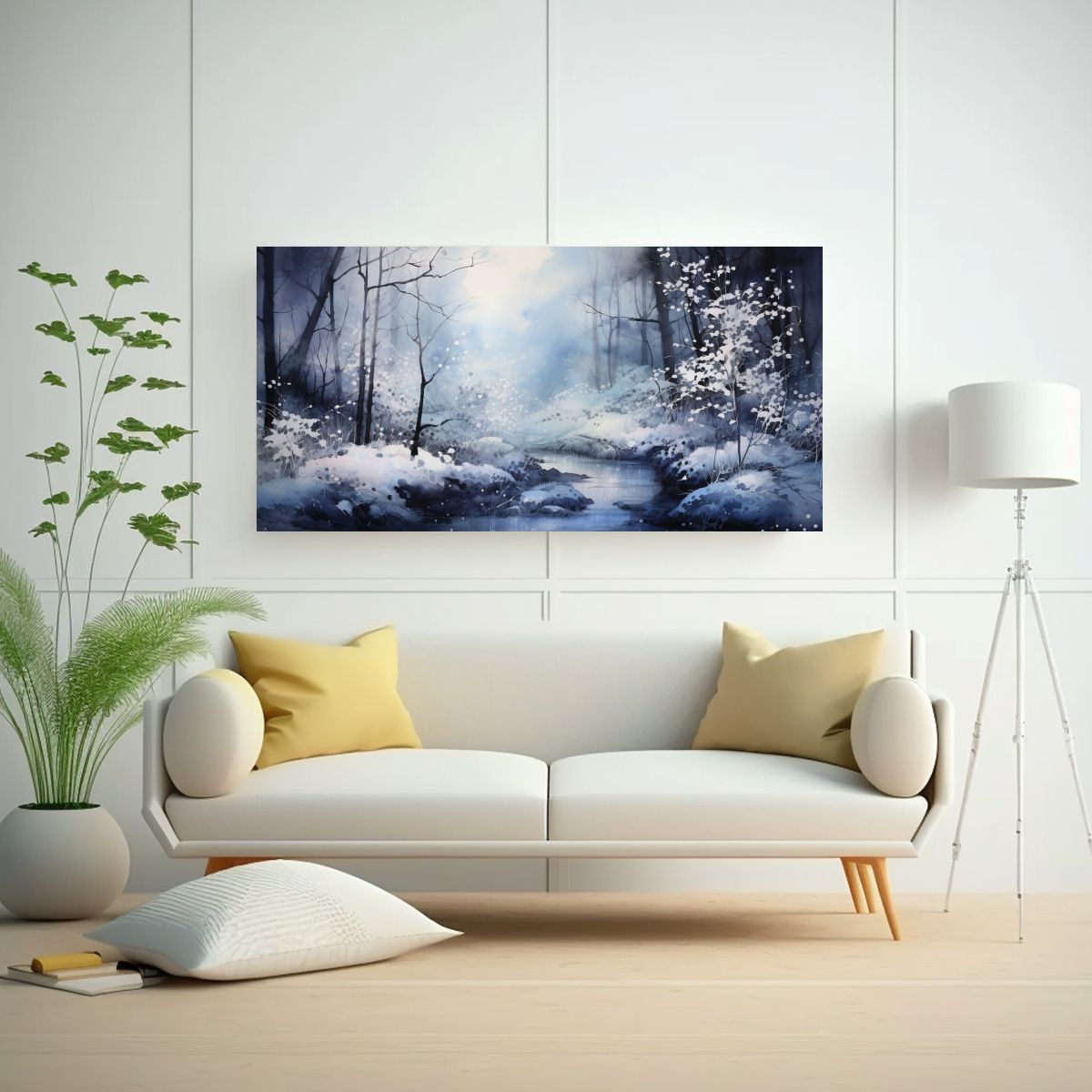 GENERICO - Pintura Decorativa De Paisaje Forestal En Sumie 60x30 Cm