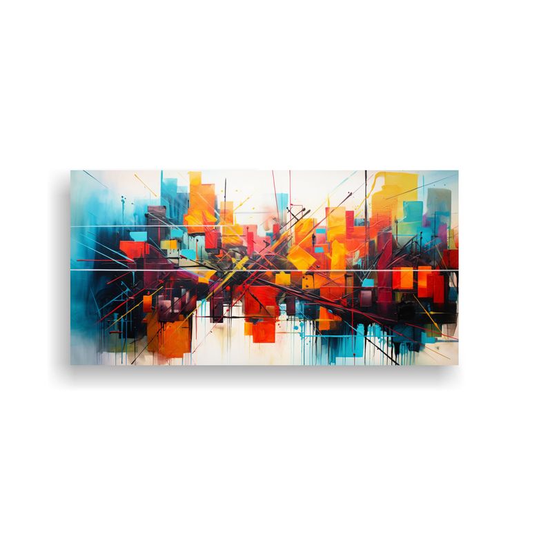 GENERICO - Pintura Decorativa De Fusión Abstracta Y 100x50 Cm