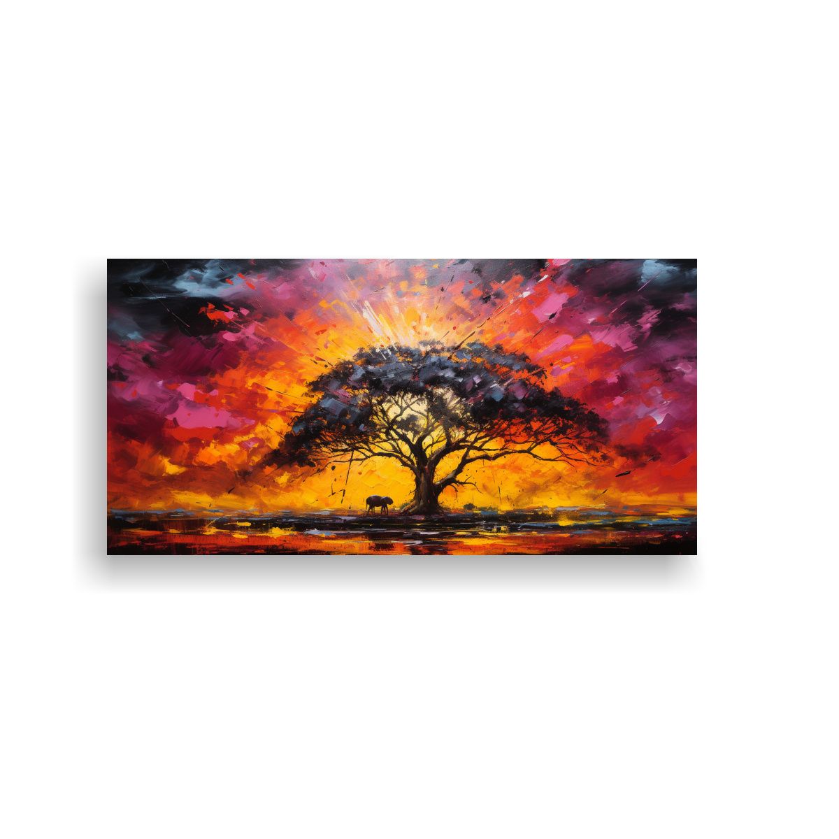 GENERICO - Pintura De Pared Hermosa Tormenta Caótica En La 60x30 Cm