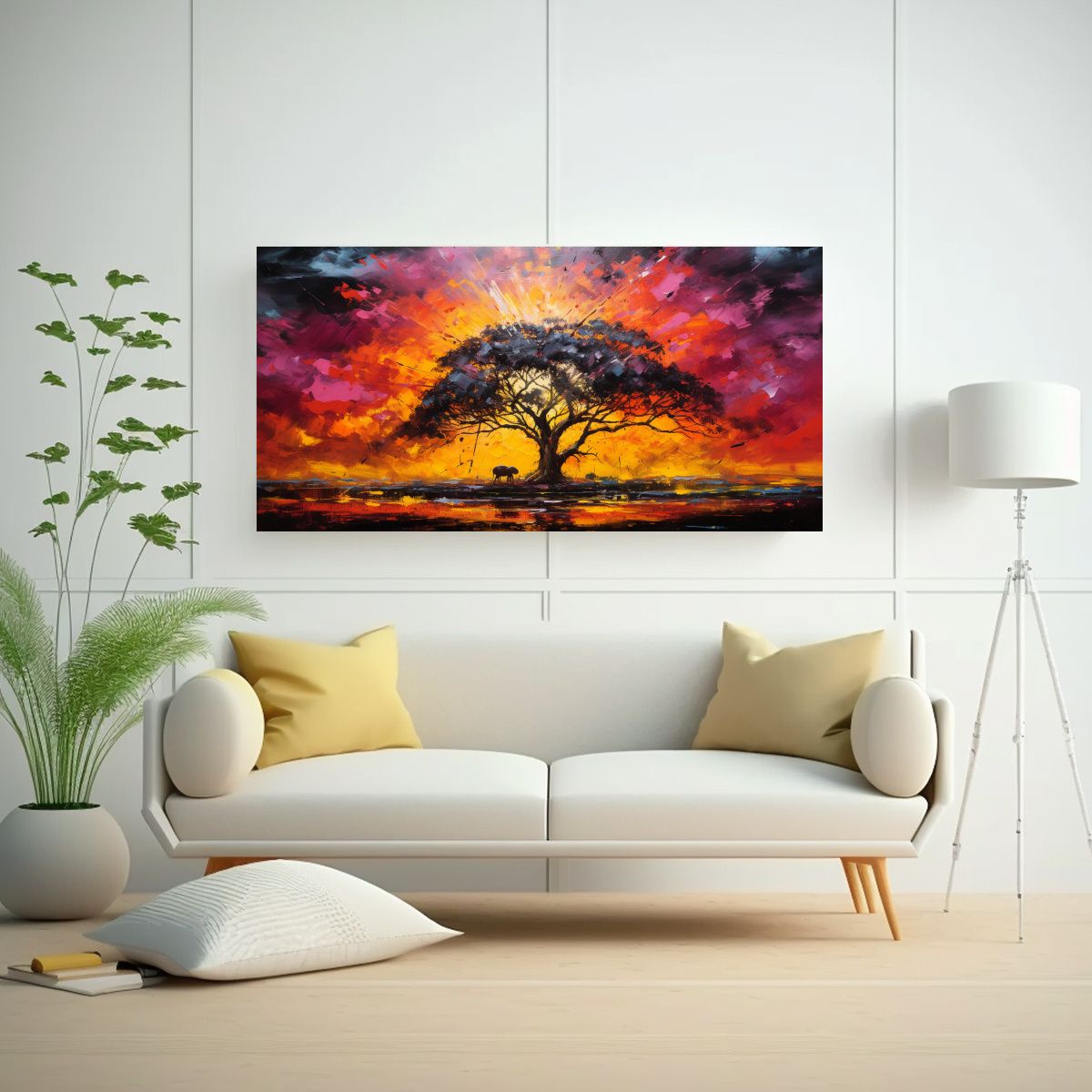 GENERICO - Pintura De Pared Hermosa Tormenta Caótica En La 60x30 Cm