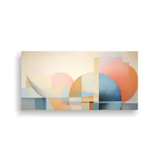 GENERICO - Cuadro Líneas Finas Enigmáticas - Abstracción 100x50 Cm
