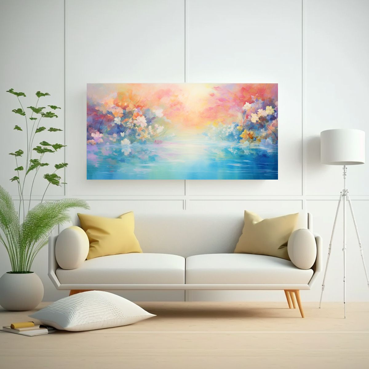 GENERICO - Cuadro Abstracto Vanguardia Fusión De 80x40 Cm